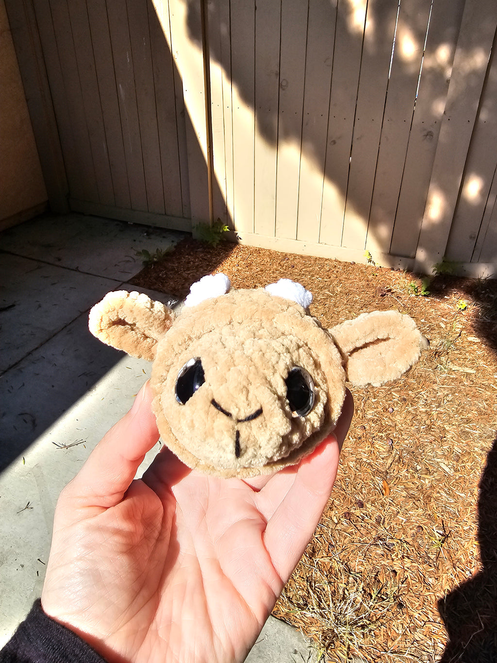Handmade Crochet Goat Stress Ball