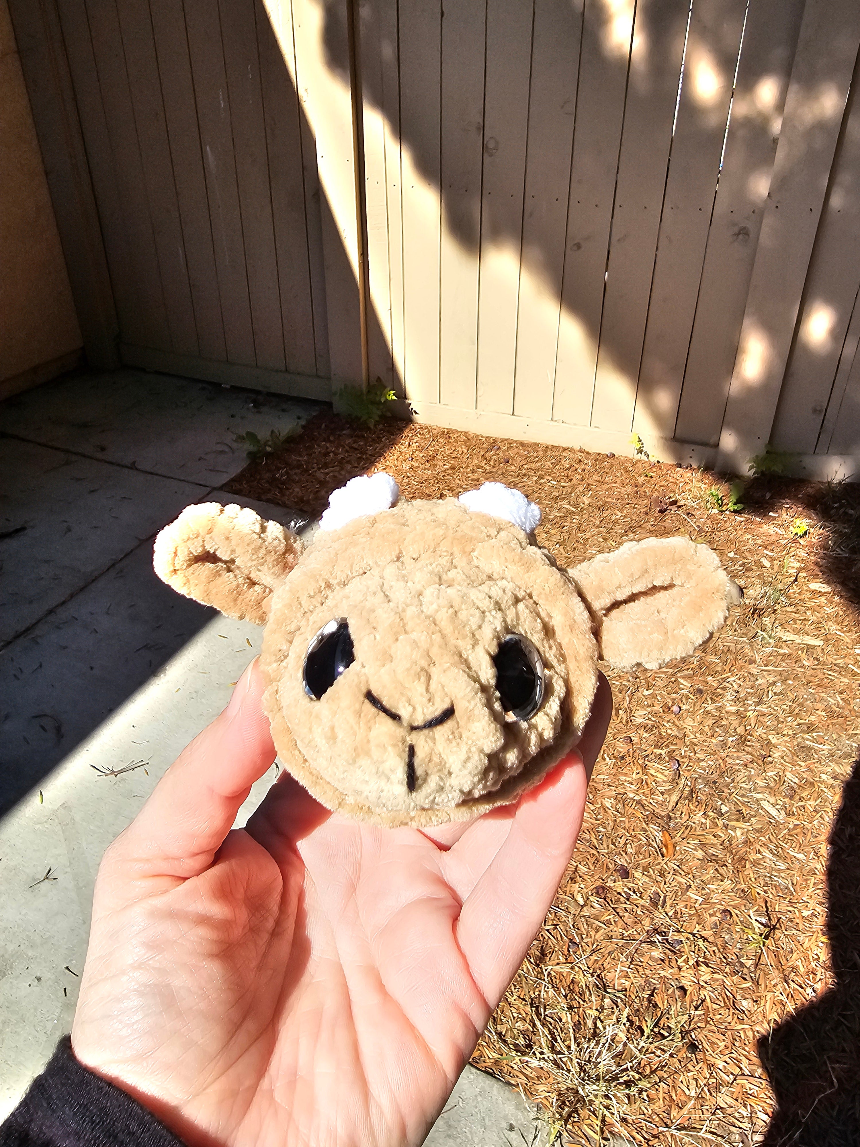 Handmade Crochet Goat Stress Ball