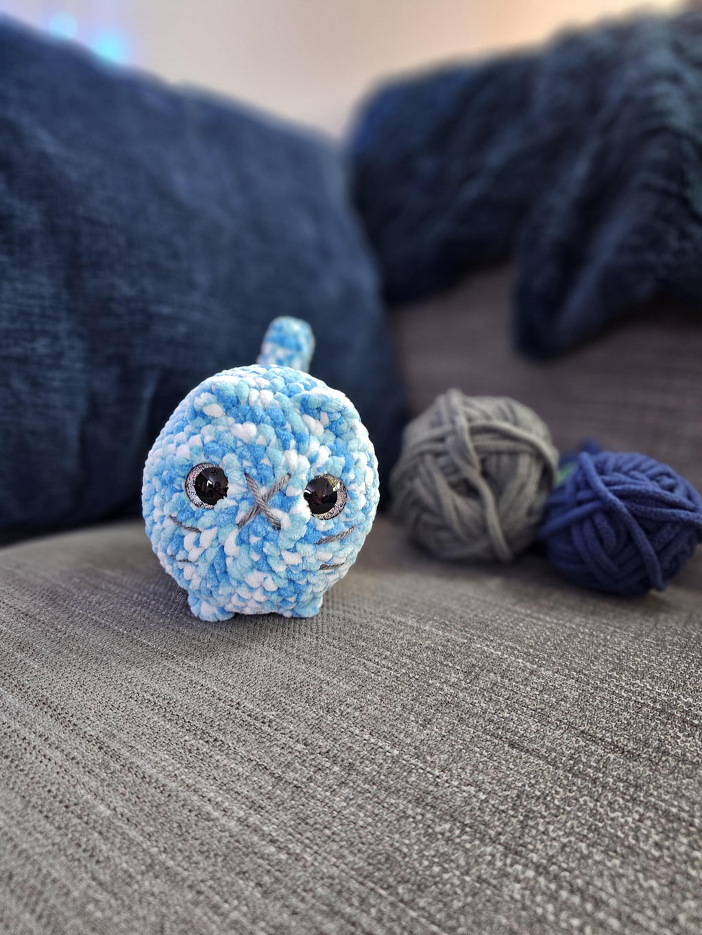Handmade Crocheted Loaf Cat Plushie