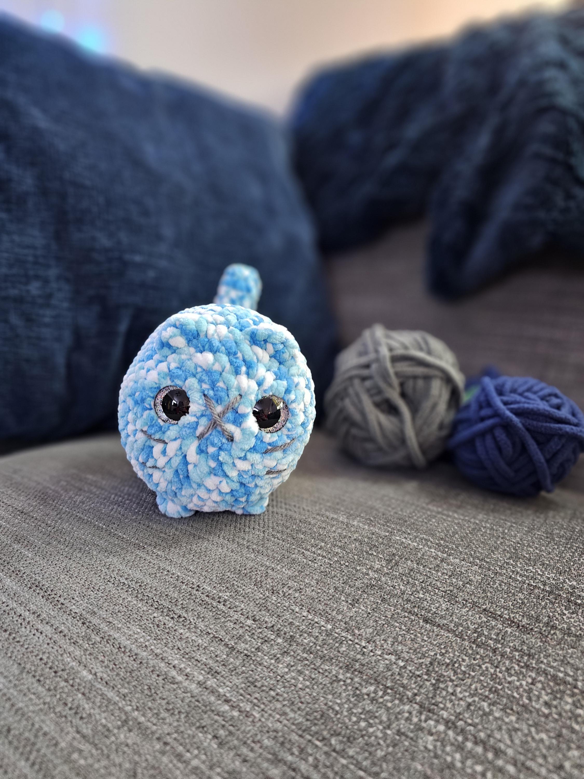 Handmade Crocheted Loaf Cat Plushie
