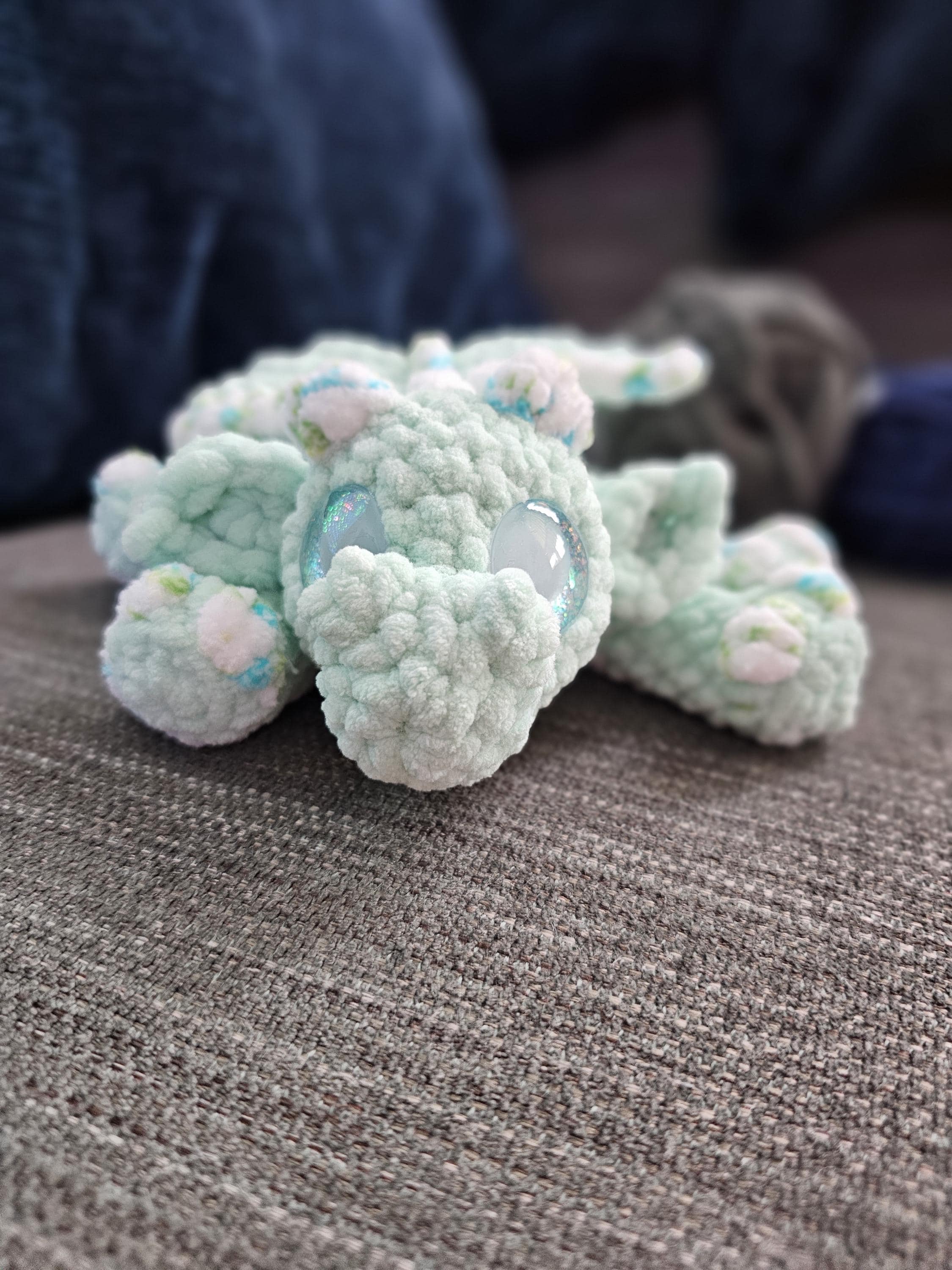 Handmade Crocheted Dragon