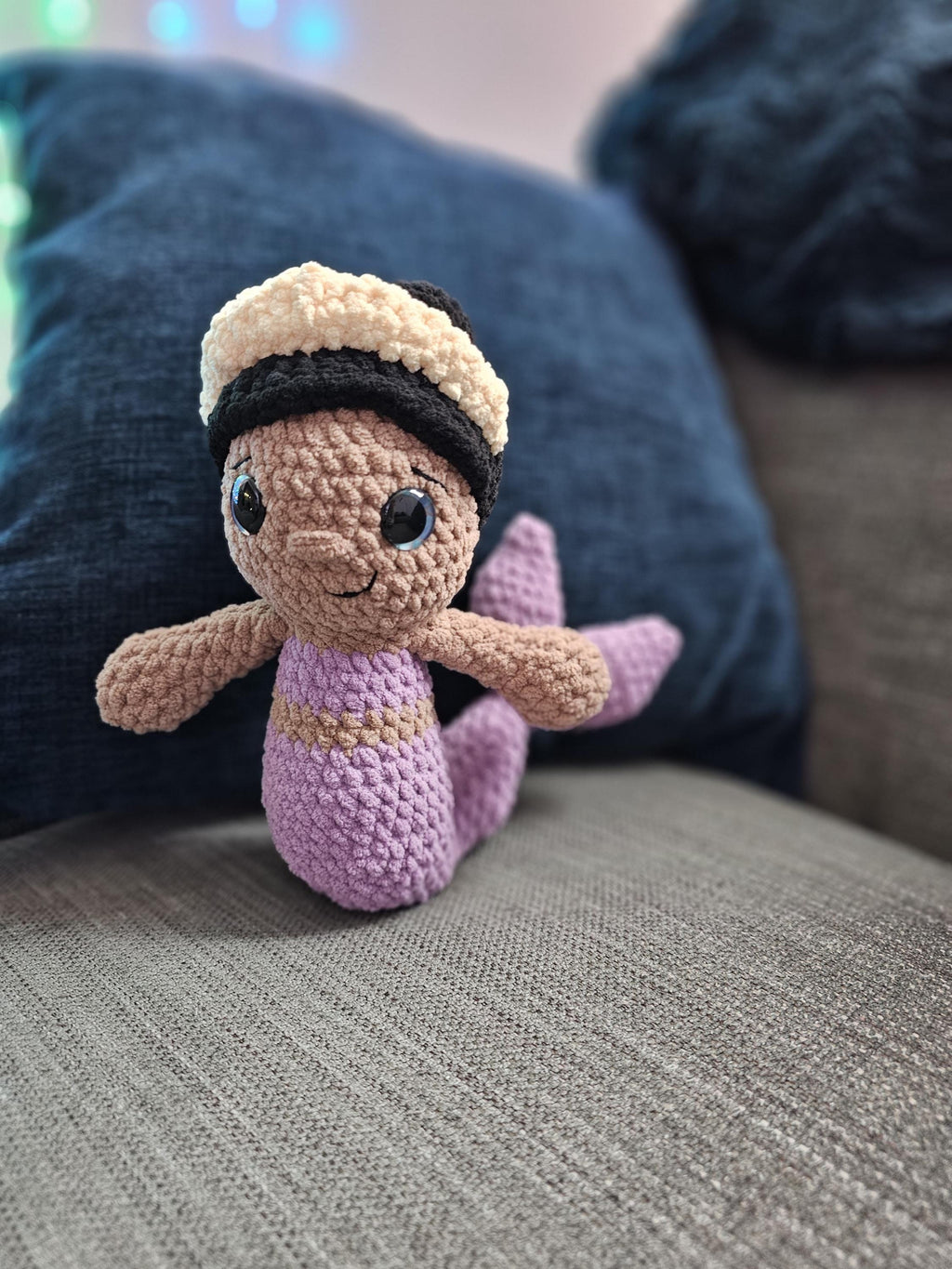 Handmade Crocheted Mermaid with Crown