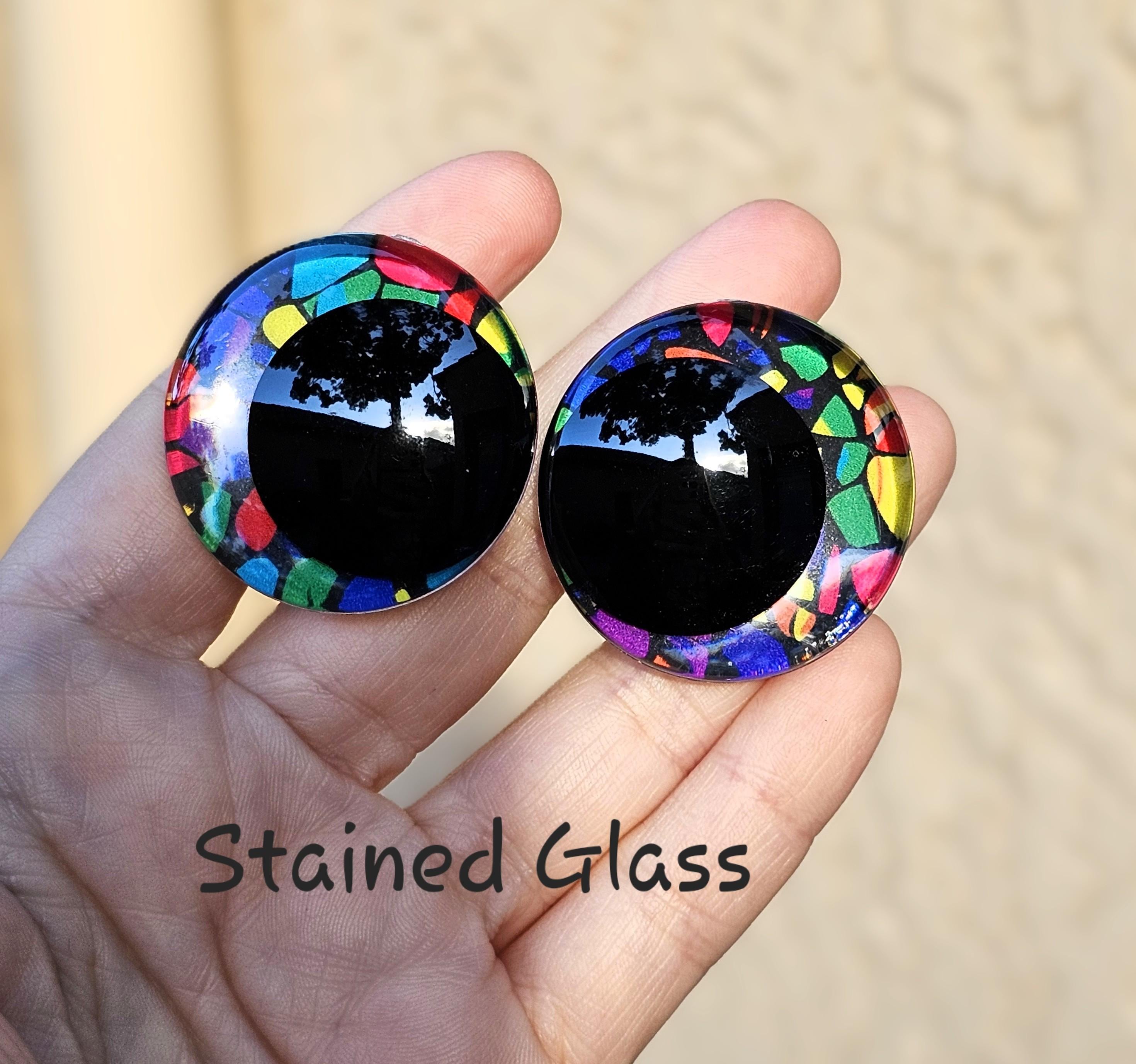 Stained Glass Off Center Safety Sinker Eyes 16-35mm