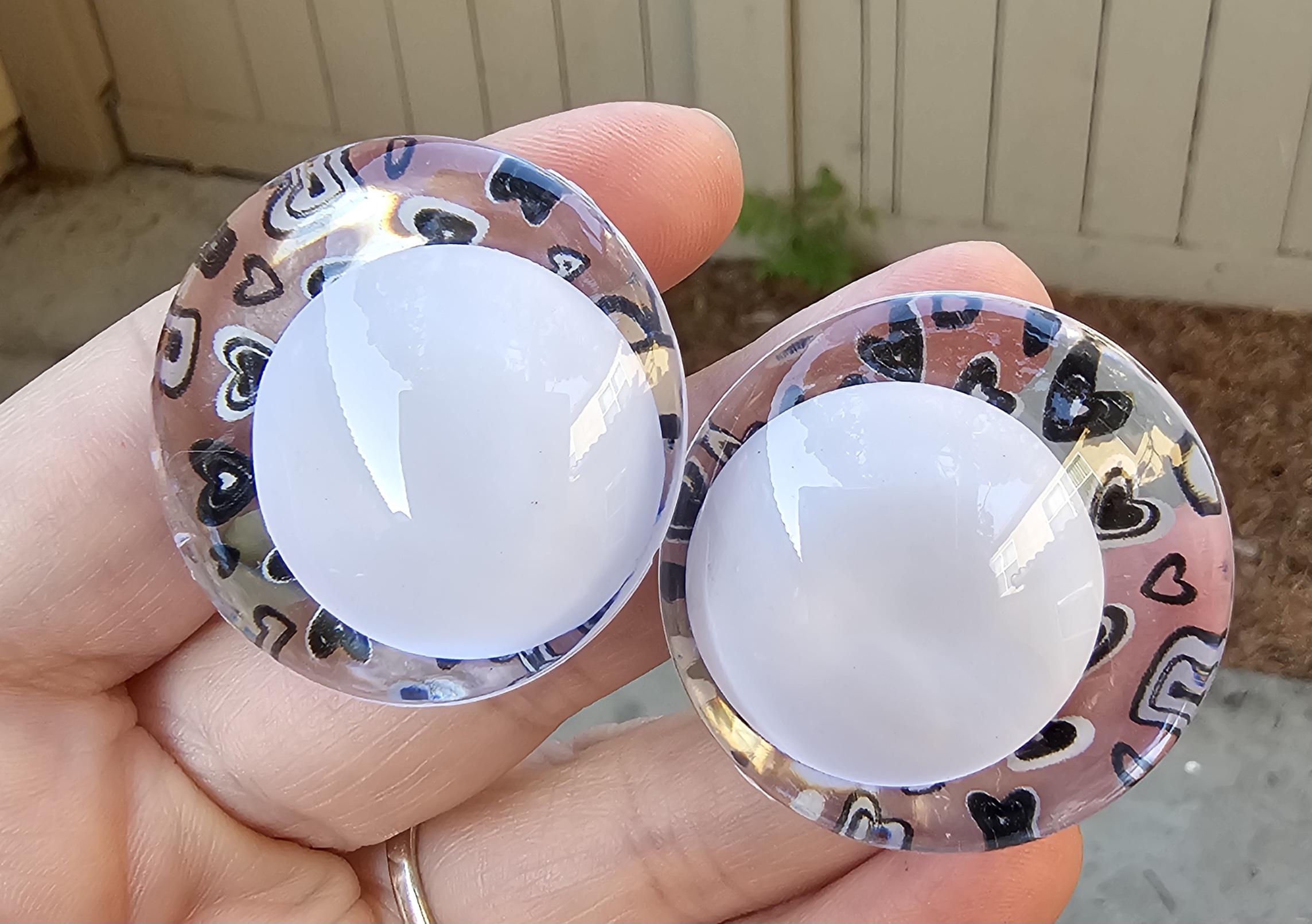 BW Hearts Off Center Safety Sinker Eyes 16-35mm