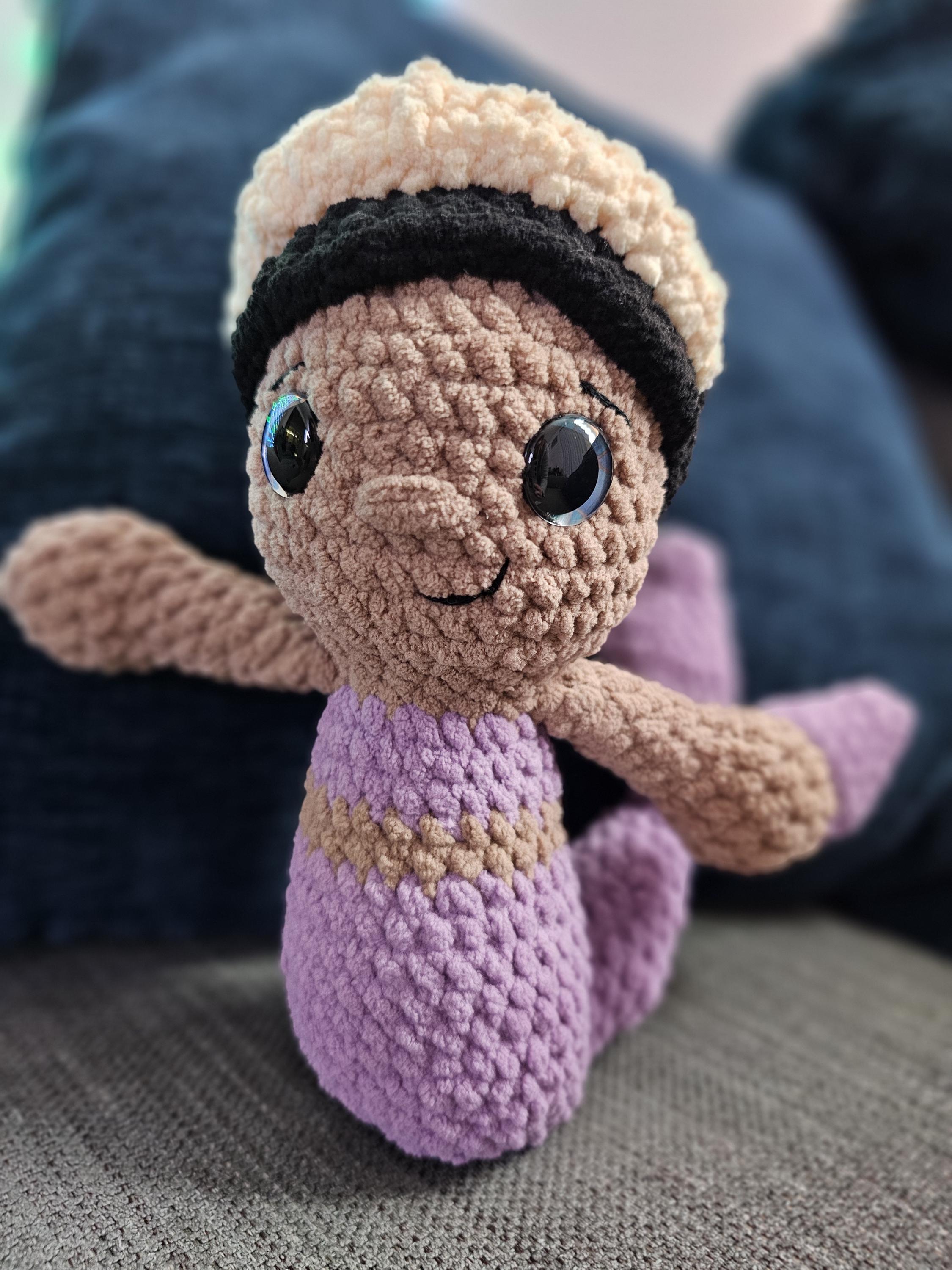 Handmade Crocheted Mermaid with Crown