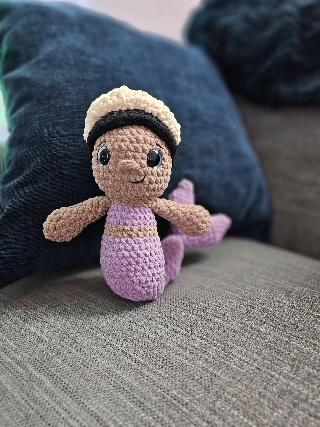 Handmade Crocheted Mermaid with Crown