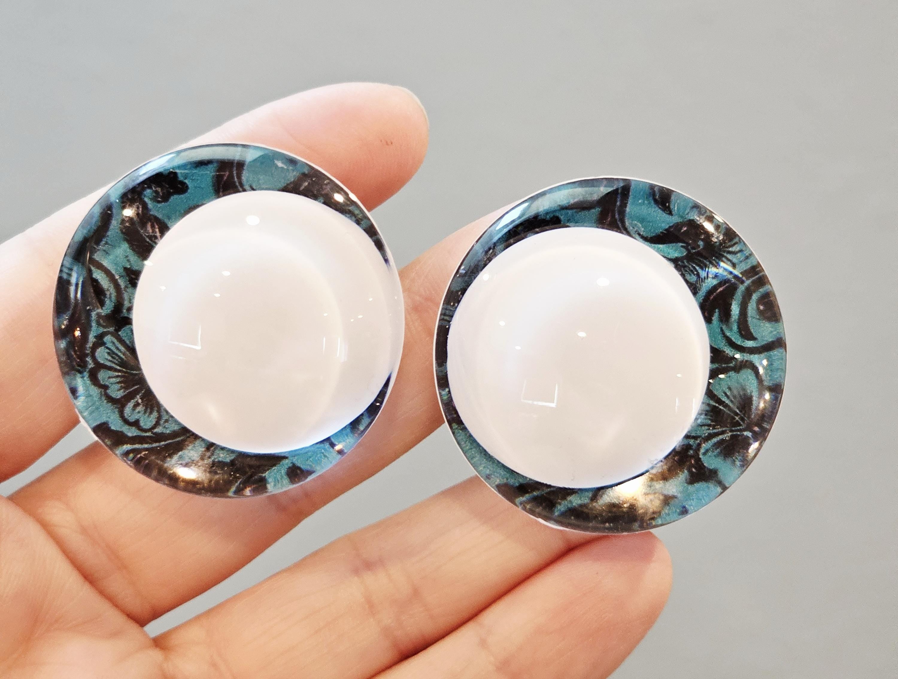 Gothic Flowers Off Center Safety Sinker Eyes 16-35mm