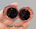 Rose Sparkle Off Center Safety Sinker Eyes 16-35mm
