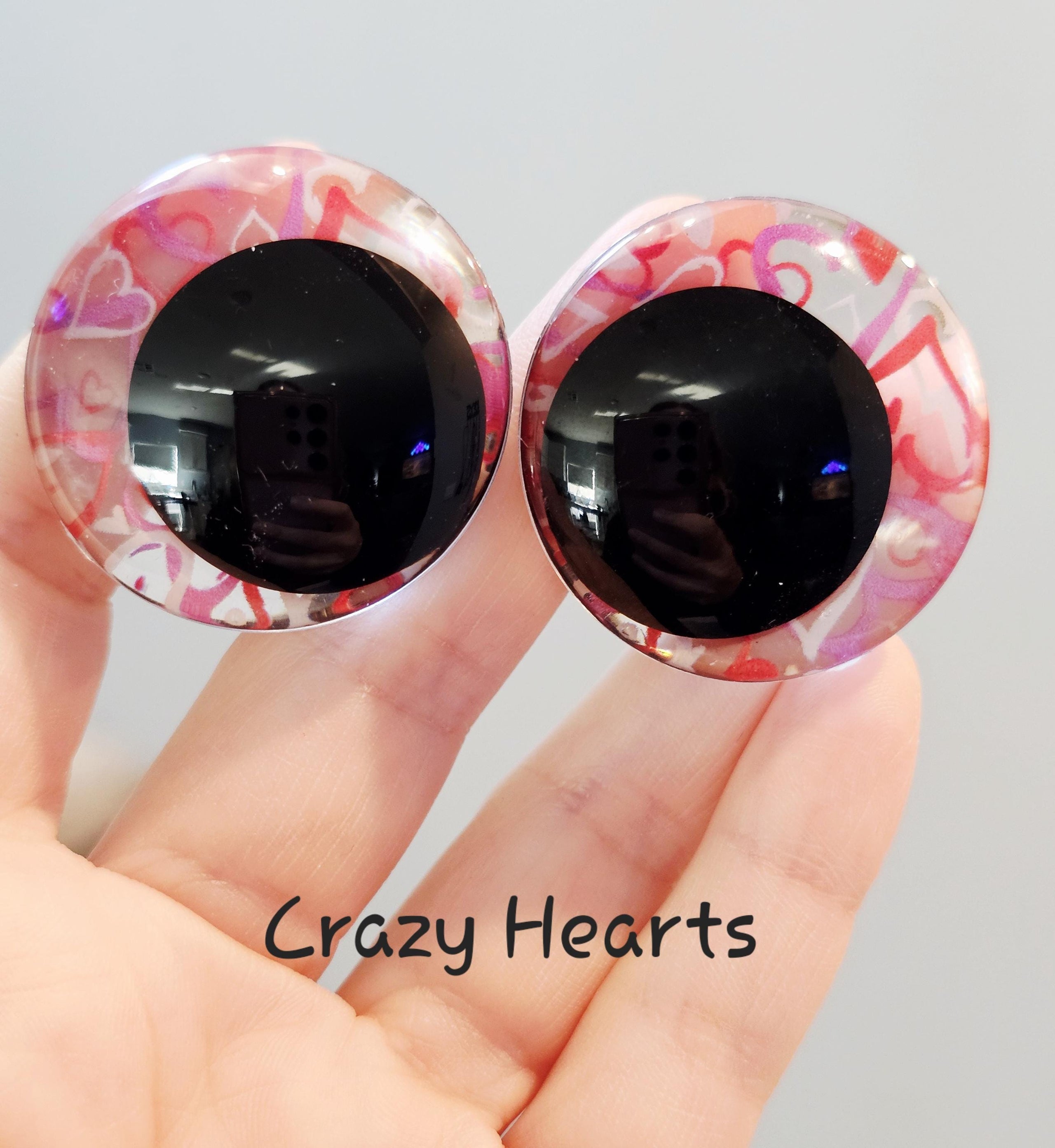 Crazy Hearts Off Center Safety Sinker Eyes 16-35mm