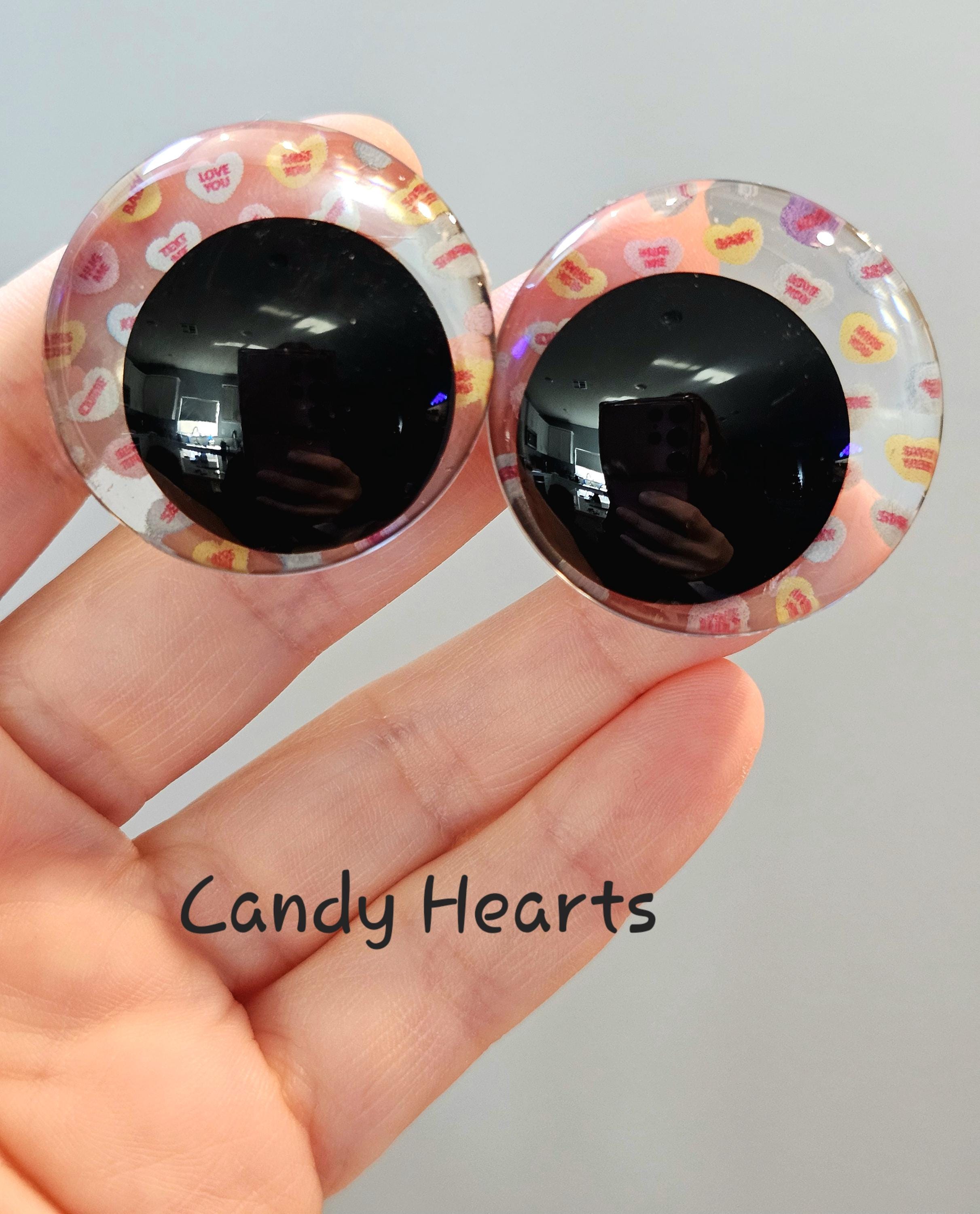 Candy Hearts Off Center Safety Sinker Eyes 16-35mm