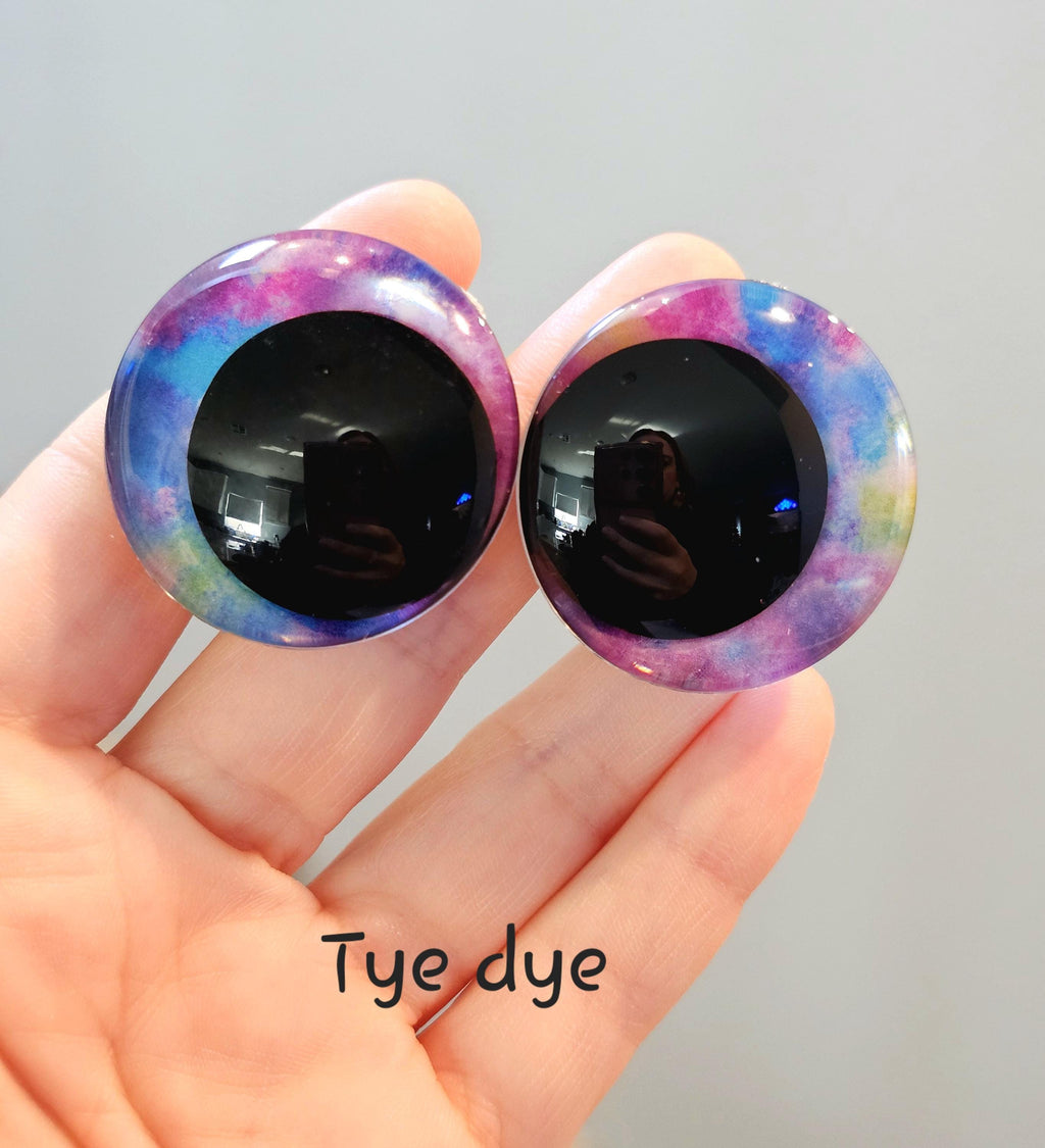 Tye Dye Off Center Safety Sinker Eyes 16-35mm