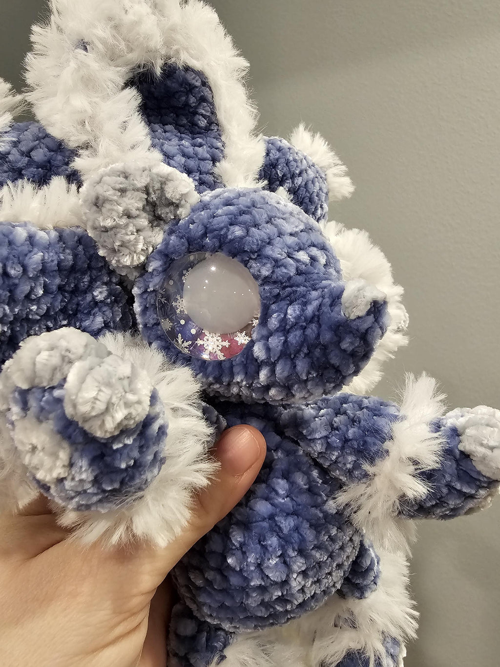 Handmade Crocheted Lotus the Snow fox