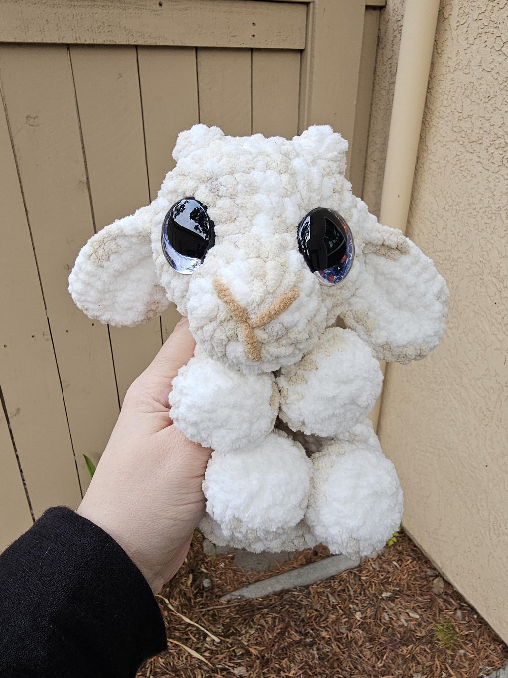 Handmade Crocheted Baby Goat Snuggler