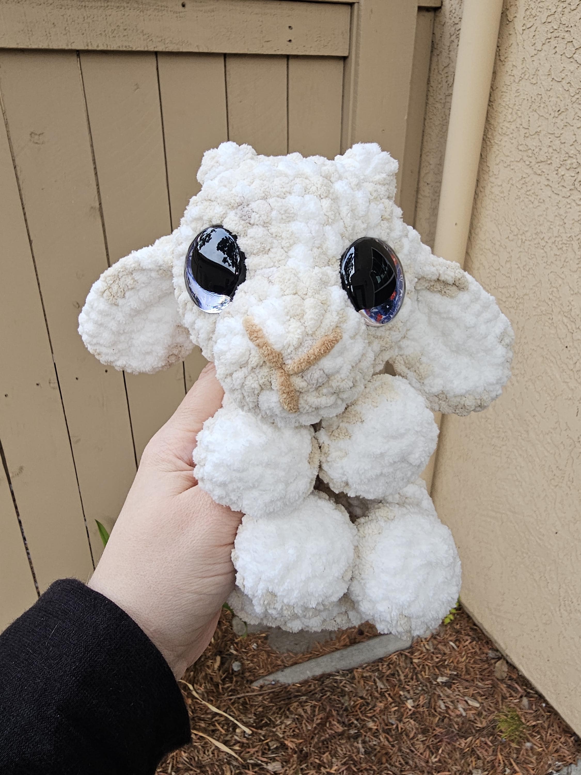 Handmade Crocheted Baby Goat Snuggler