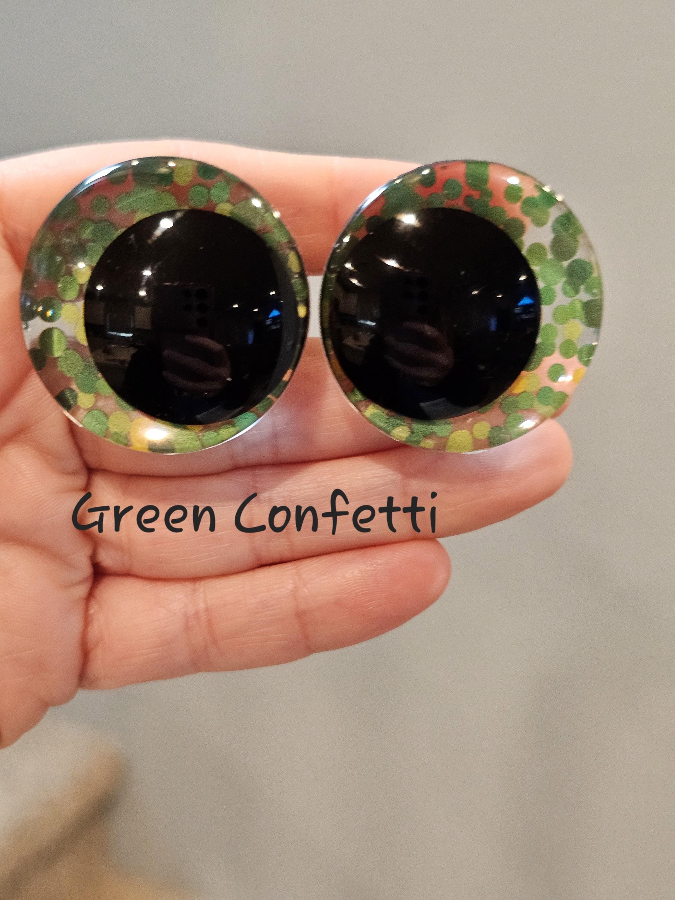 Green Confetti Off Center Safety Sinker Eyes 16-35mm