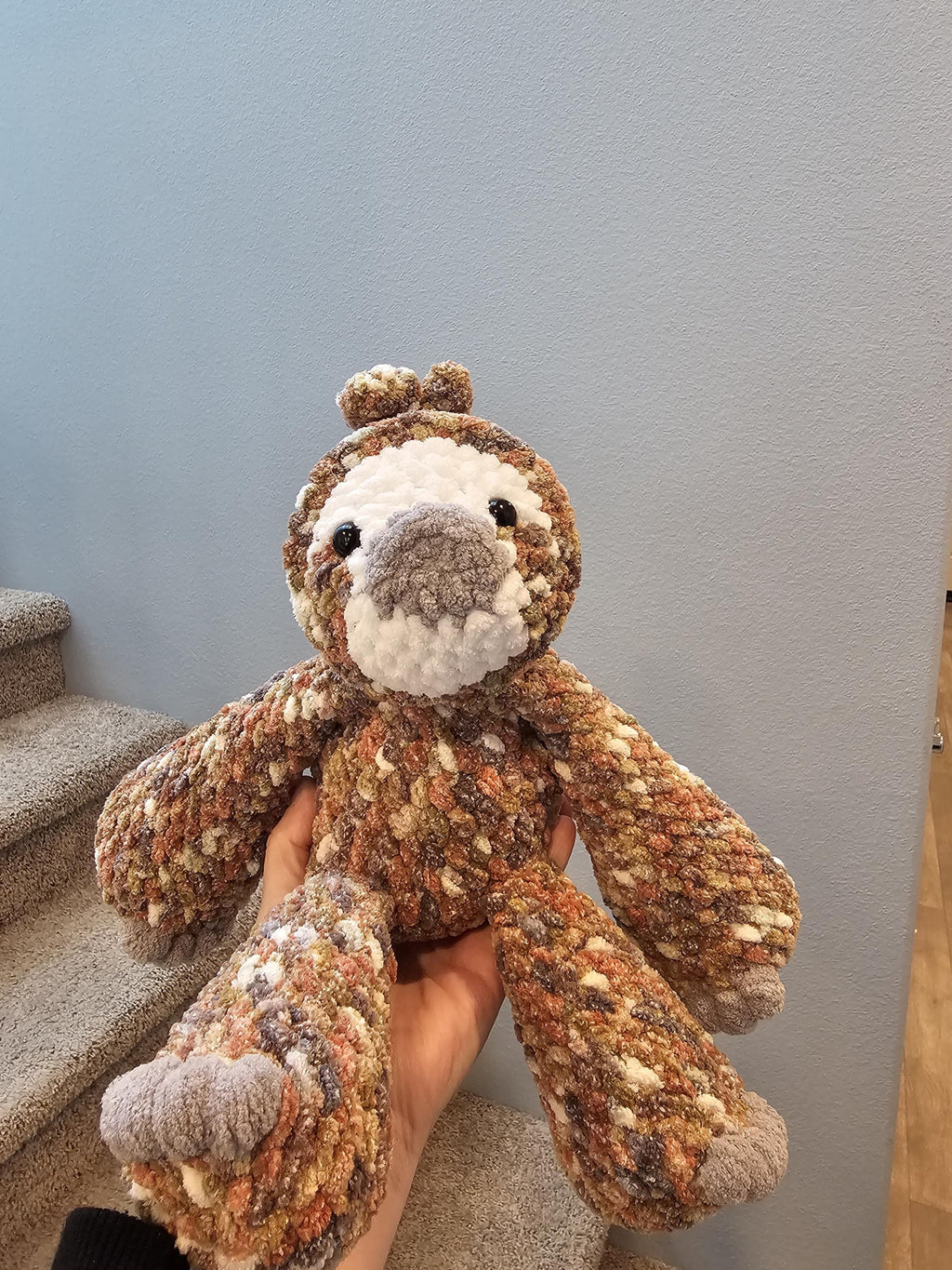 Handmade Crocheted Sloth Snuggler