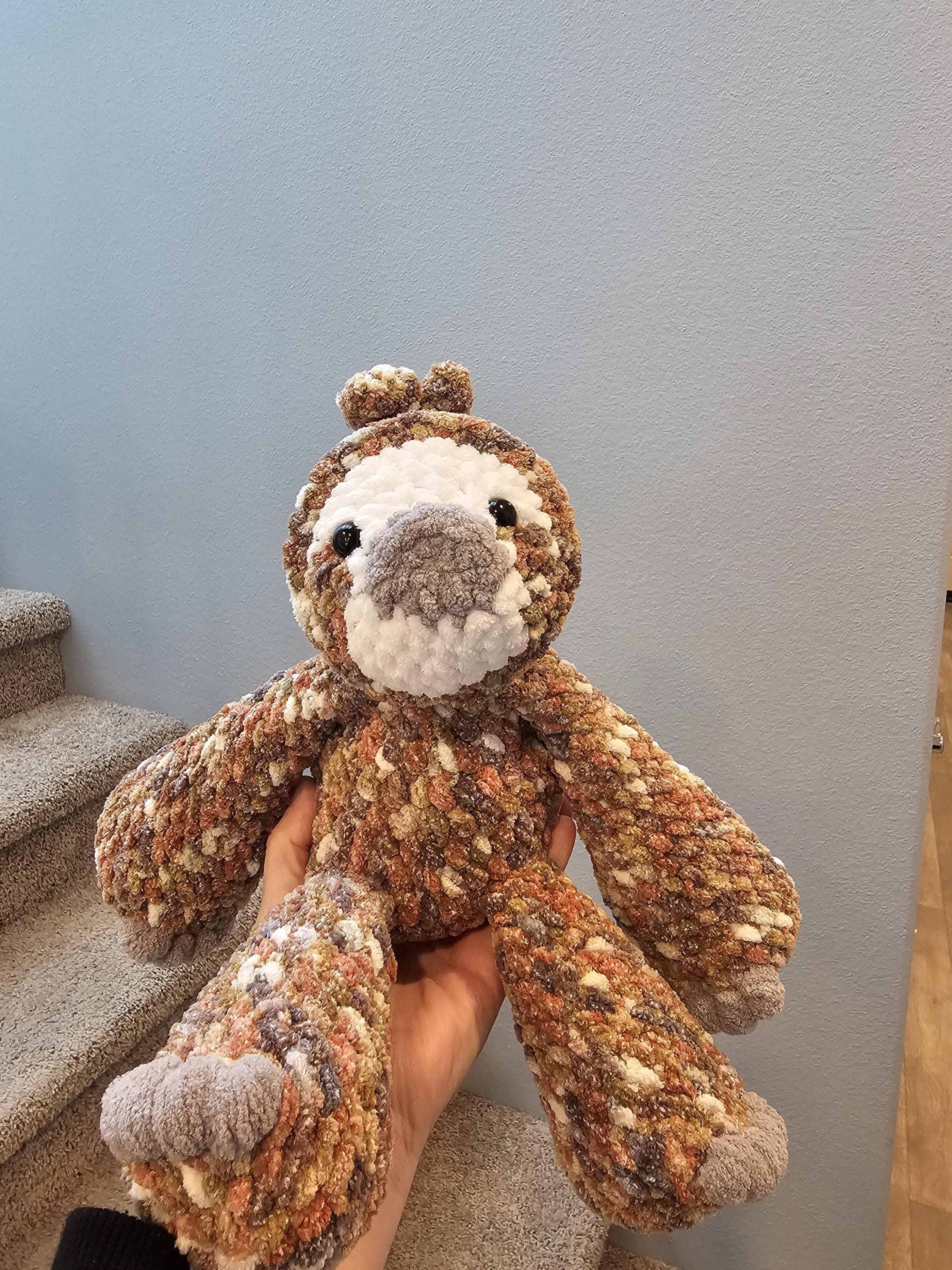 Handmade Crocheted Sloth Snuggler