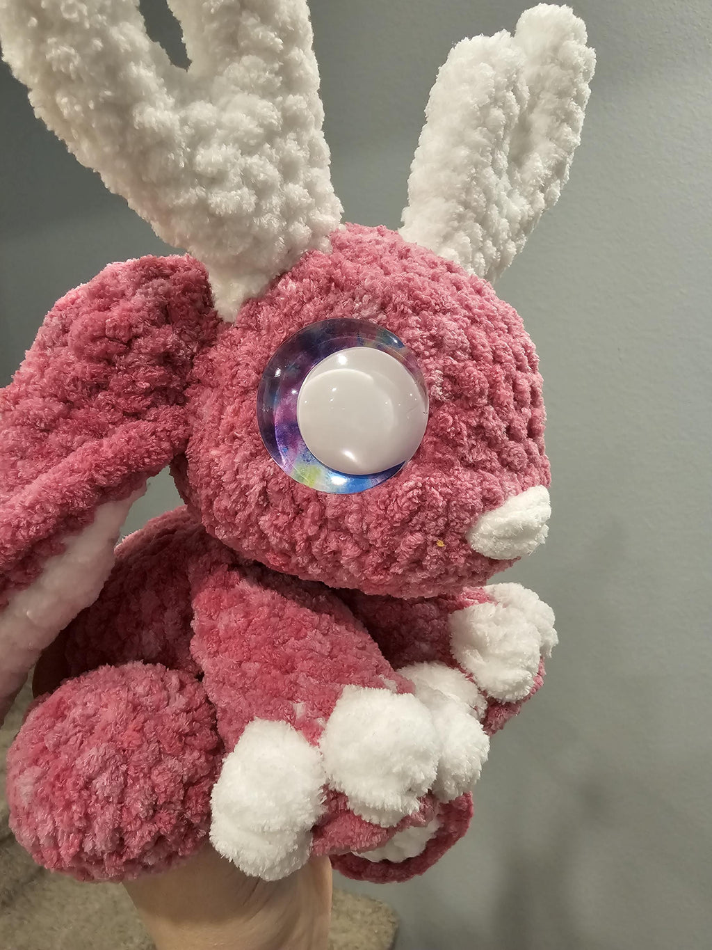 Handmade Crocheted Jackalope Snuggler