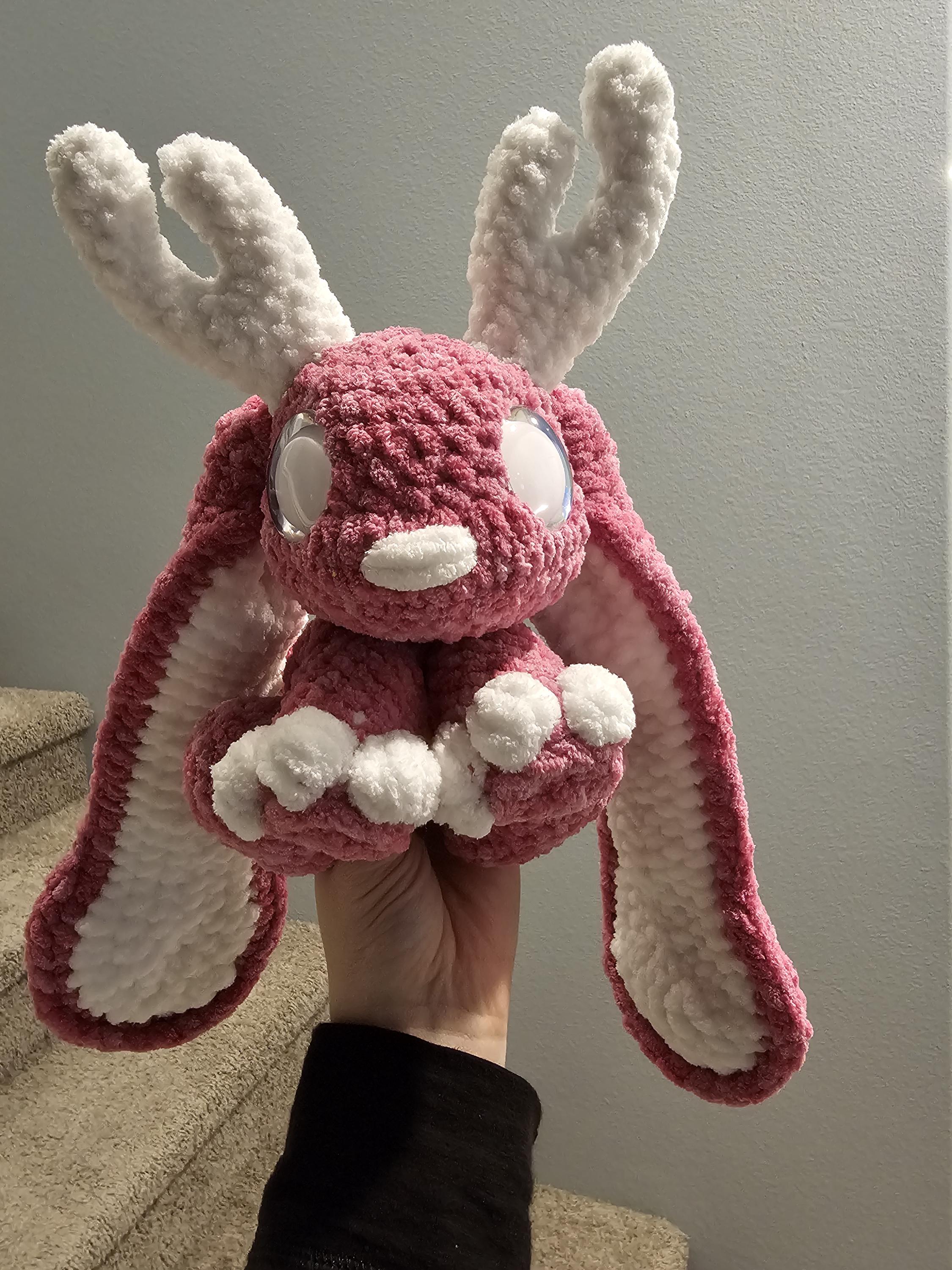 Handmade Crocheted Jackalope Snuggler