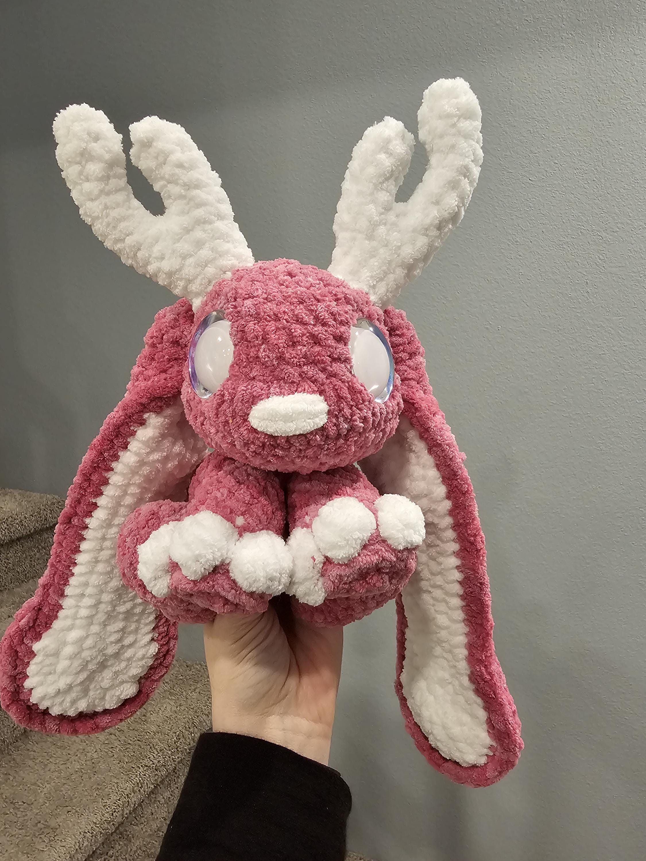 Handmade Crocheted Jackalope Snuggler