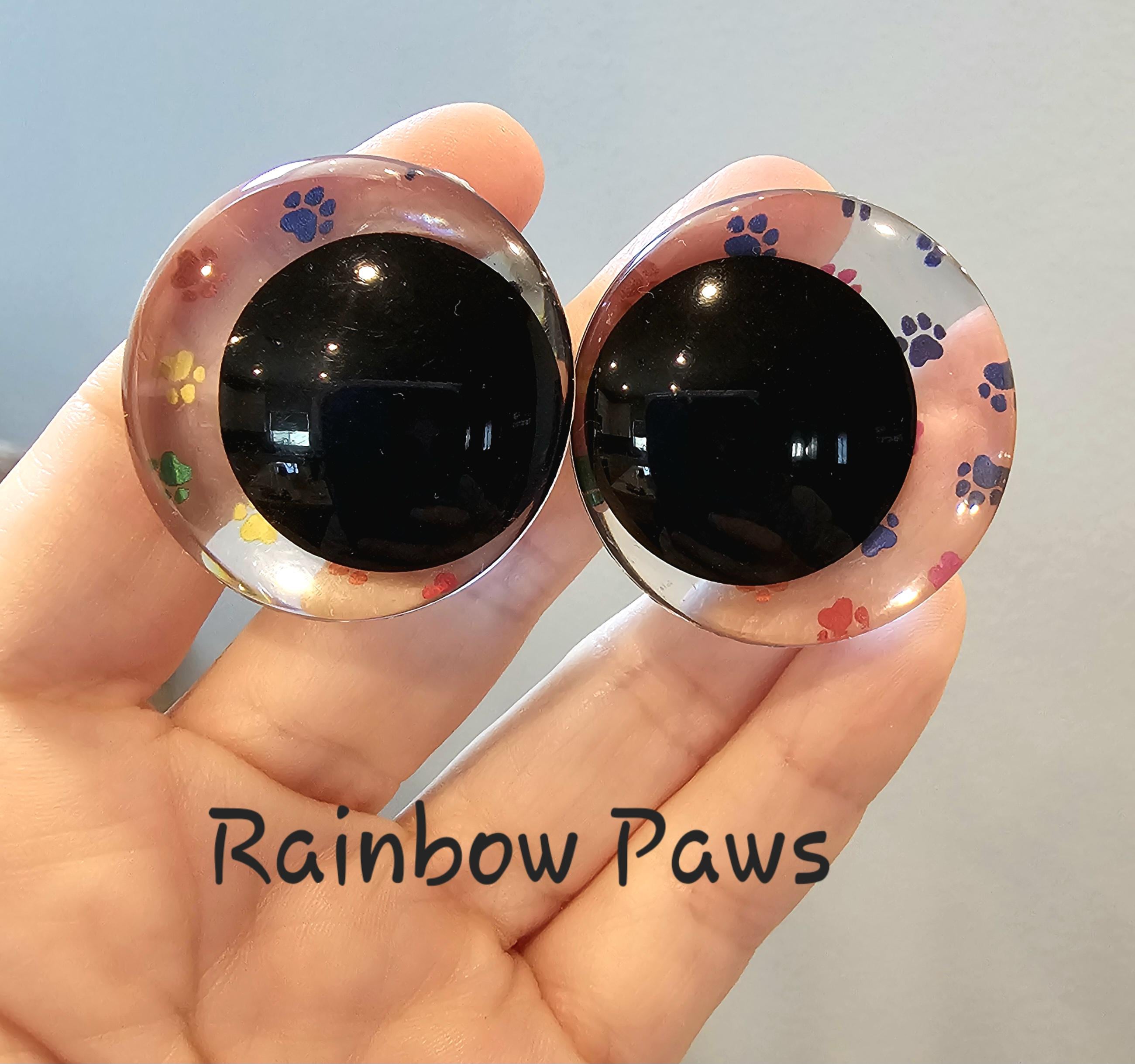 Rainbow Paws Off Center Safety Sinker Eyes 16-35mm