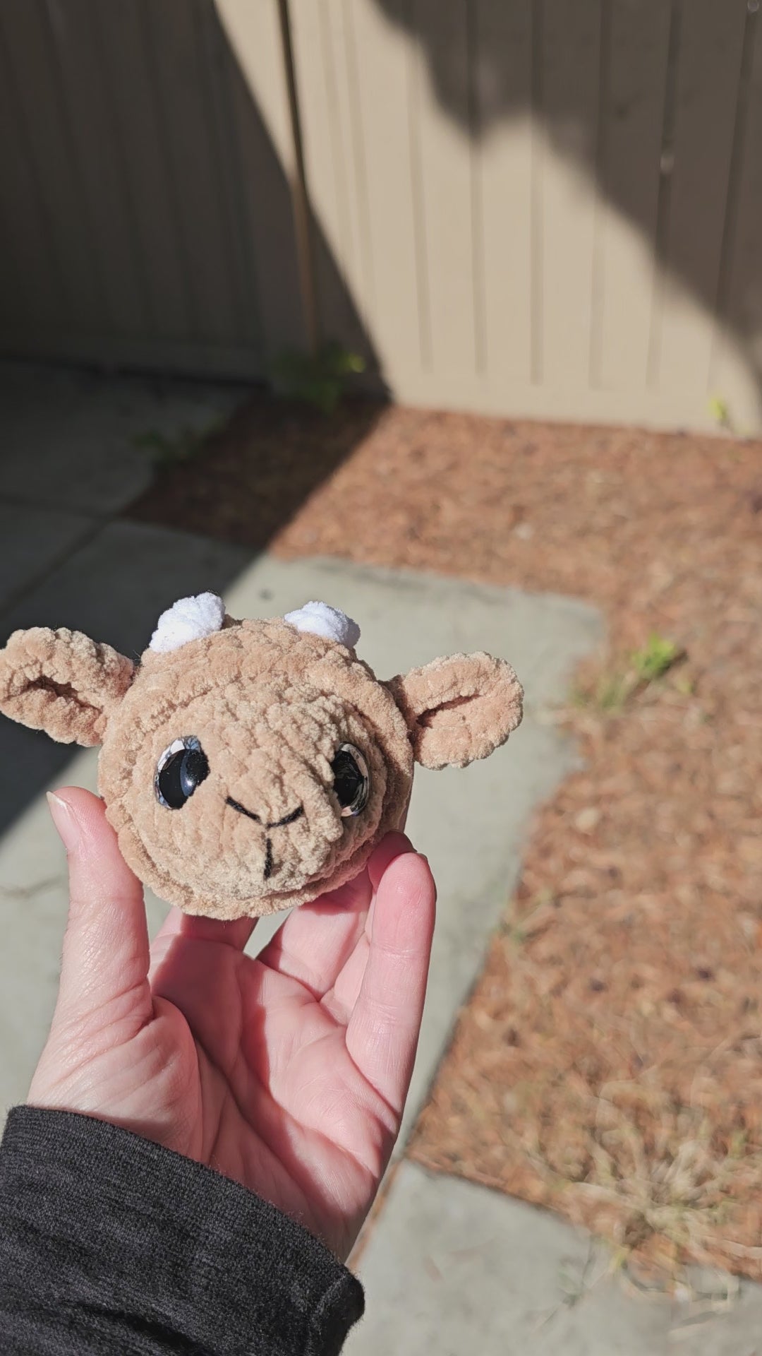 Handmade Crochet Goat Stress Ball